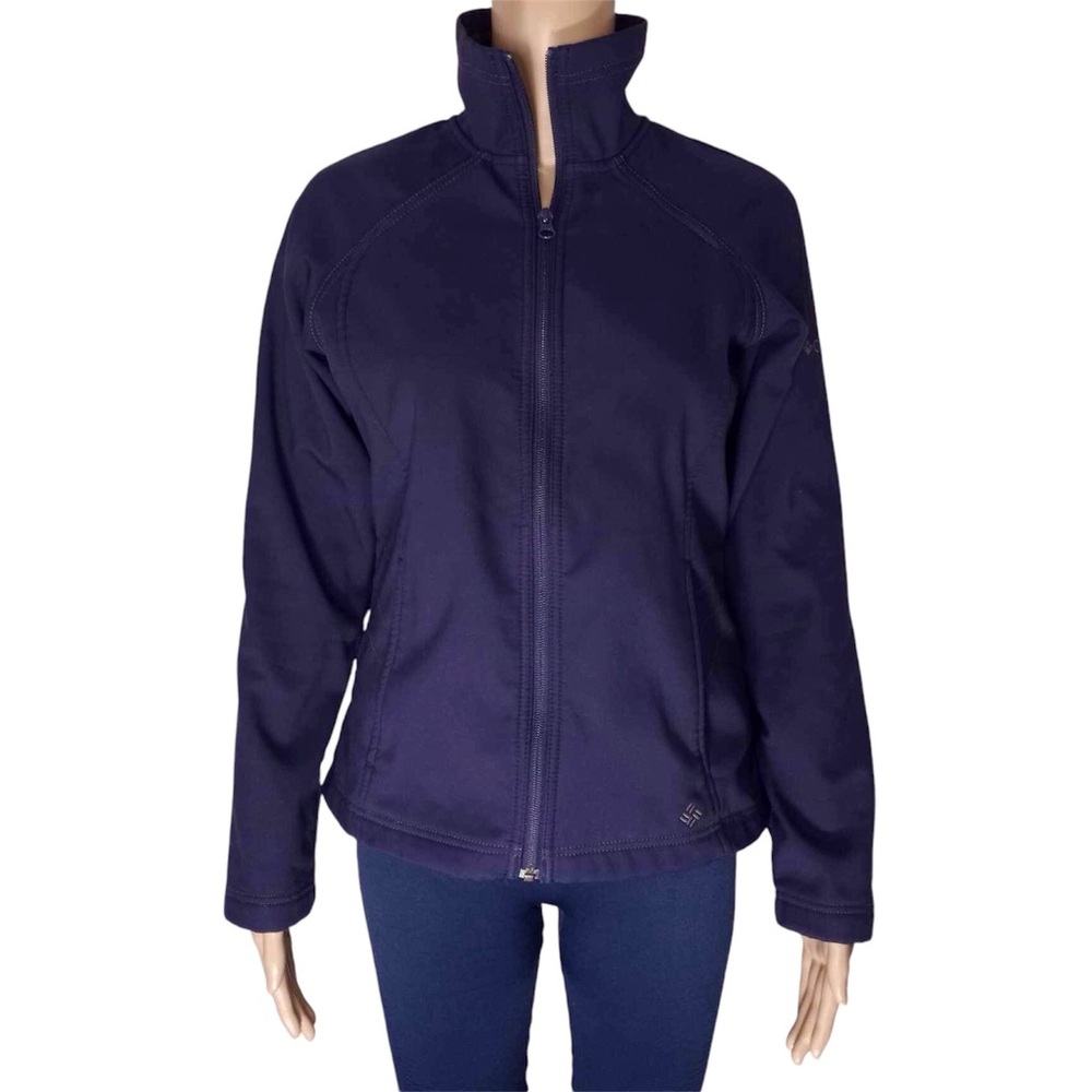 Columbia Blue Omni Shield Zip Front Fleece Lined Jacket Size X-Small